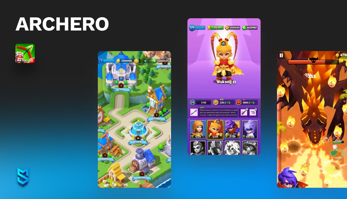 Hyper-casual core + RPG meta: Archero