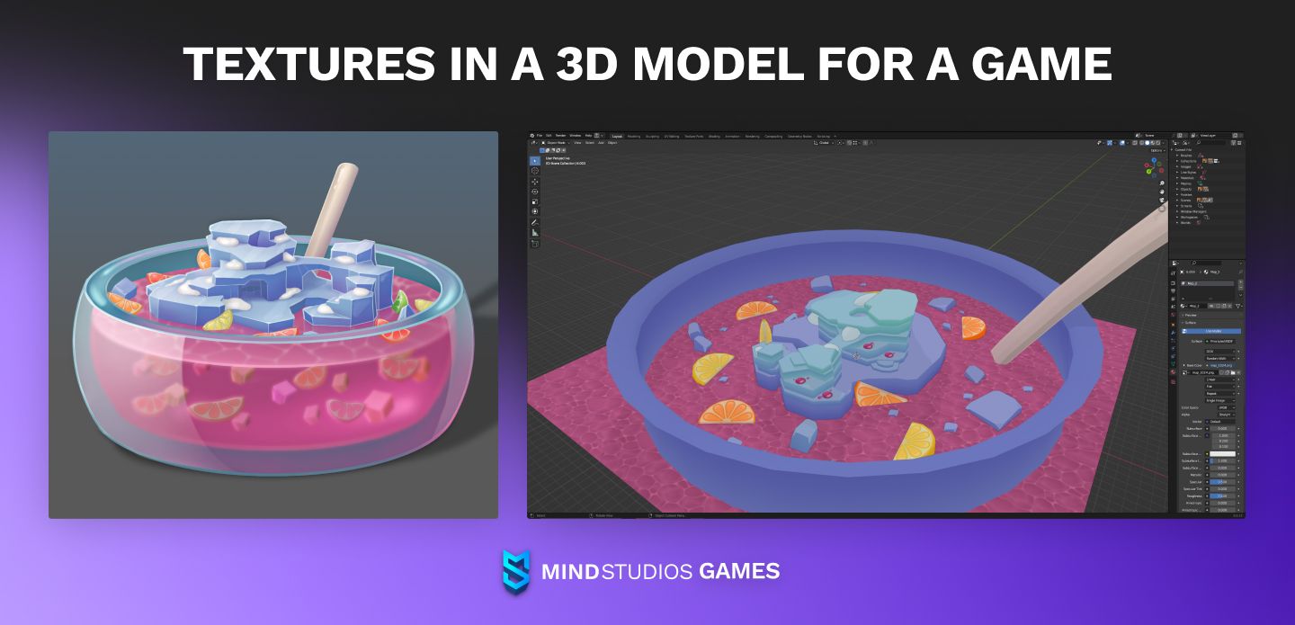 Textures in a 3D model for a game